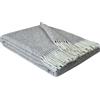 STTS International Coperta in 100% lana vergine, in diversi colori, 140 x 200 cm, copriletto, plaid Nord, 140 x 200 cm (A bianco-tortora)