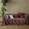L'Emporio Casa Telo Copridivano Copriletto Tela Grossa Robusta Cotone in Panama 160X260-260x280-360x280 Misure Maxi Lenzuolo Copritutto Cotone Granfoulard Made Italy (BORDO', 360X280)