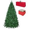 Totò Piccinni Albero di Natale Artificiale NOEL, Folto, Effetto Realistico, Rami a Gancio, Facile Montaggio, PVC, Ignifugo con Borsone (210 cm, Verde)