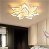 ENXING Plafoniera A LED Fiore Plafoniera Illuminazione A Soffitto Per Interni Per Camera Da Letto Soggiorno Con Telecomando Cucina Sala Pranzo Paralume Acrilico Bianco Lampada Dimmerabile Decorativa,10 heads