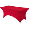 Utopia Kitchen Tovaglia Estensibile [6 Piedi, 183 cm] Copritavolo in Poliestere e Spandex - Lavabile in Lavatrice e Resistente alle Pieghe per Eventi e Feste (Confezione da 1, Rosso)