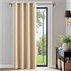 PONY DANCE Tenda Oscurante Termica Isolante da Interno per Soggiorno | per Camera da Letto, Blackout, per Porta Interna, con Anelli, Privacy, Anti-UV, 1 Pezzo L 140 x A 220 CM, Beige