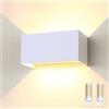 ENCOFT 24W Applique da Parete Interno 3000K Luci da Esterno G9 IP65 | Plafoniera da Esterno Impermeabile in Alluminio Angolo Regolabile, Lampada Luce da Esterno Bianco Caldo 3000K per Giardino