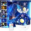 URAQT Proiettore Stelle Soffitto Bambini, Luci Notte per Bambini, 360°Rotazione Musicale Luce Notturna Bambini Proiettore, 6 Films Proiettore Soffitto,8 musica,con Telecomando e timer, Regalo Neonato