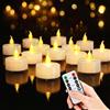 cimetech 24 lumini a LED con timer, telecomando senza fiamma, candele a LED elettriche, alimentate a batteria, per casa, stanza, tavolo, Halloween, decorazioni natalizie