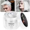 Ultikare Cera di colore dei capelli, colore istantaneo dei capelli Gel Ultikare lavaggio temporaneo colore naturale dei capelli Crema, utilizzato per bambini, feste, giochi di ruolo, Halloween, Natale (bianco)