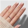 Aribliseza Press On Nails, 30 pezzi, GELLA Press On Nails Short Almond, Ombre Soft Gel Press Ons Kit con Nail Tips, Unghie adesive riutilizzabili in rosa crema, 16 misure