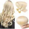 SEGO Extension Capelli Veri Cheratina 200 Ciocche Bionde 100g - 100% Remy Human Hair Indiani Naturali U Tip Hair Extensions 40cm #60 Biondo Platino