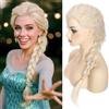 YEESHEDO Parrucca da donna Elsa da principessa, bionda, intrecciata, per cosplay, Halloween
