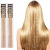 Bighan Hair Extension, Fili Glitter Capelli Scintillio, Colorate Estensioni | 12 Pezzi Hair Extensions, Capelli Scintillio Resistente, Colorate Estensioni dei Arcobaleno per Capelli Colorati Festa, Donne