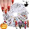 Kalolary 48 Fogli Halloween Adesivi Unghie Decalcomania Trasferimento ad Acqua 3D Nail Stickers Water Decals Nails Fai da Te Arte Unghie Autoadesivi Nail Art Adesivi