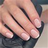 Cubahop 24 pz French Square Pink Nails Full Cover Fake Nails Stick sulle unghie per le donne e le ragazze