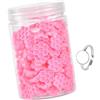 Fiocias Eyelash Glue Cups Contenitore per Colla Extension Ciglia Volume Anello Porta Colla con Base Auto-adesiva Organizzatore Compatto in Pp Materiale Adatto, Rosa a Nido D'ape Rossa