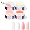 HOUSN 4 * 15ml Gel Unghie,Gel Unghie Ricostruzione,Gel UV LED Builder Semipermanente Rinforzato
