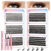 INPING Ciglia Finte Ciuffetti, 30-40-50-60-80-100D Fluffy Volume Ciglia