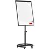 ALLboards Flipchart magnetico cancellabile a secco su ruote 100×70 cm nero + ACCESSORI