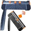 5iktery Tagliacarte Taglierina per Carta A4 Portatile, Strumento per Scrapbooking in Titanio da 12 Pollici con 3 Lame di Ricambio con Righello Laterale di Protezione per Carta artigianale, etichette