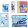 Grupo Erik Stitch Set Cancelleria Scuola | Astuccio Trasparente | 3 Quaderni A6, 4 Evidenziatori, 2 Clip e Sticky Notes, Disney Regalo Bambina 8 Anni, Lilo e Stitch Gadget