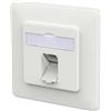 METZ CONNECT E-DAT C6A LSA++ - Scatola a 1 porta, UP, colore: Bianco traffico