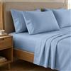PETTI Artigiani Italiani - Set Lenzuola Matrimoniali Percalle Cotone Avion, Completo Letto 4 Pezzi, 100% Made in Italy