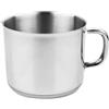 VIER - Pentola in acciaio inox, fondo a induzione, diametro 12 cm x altezza 10 cm, capacità 1,1 l