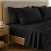 PETTI Artigiani Italiani - Set Lenzuola una Piazza e Mezza Percalle Cotone Nero, Completo Letto 3 Pezzi, 100% Made in Italy