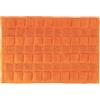 Relaxdays Tappeto da Bagno in Cotone, 60x40 cm, Antiscivolo, Lavabile, Tappetino Doccia e Vasca, Rettangolare, Arancione
