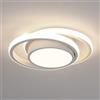 Comely - Plafoniera LED rotonda da Soffitto, bianca, potenza di 32W 2350-2400LM, con design creativo e moderno. Luce Naturale 4500K, adatta ad soggiorno, cucina, bagno, camera da letto o corridoio