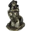 Ebros Gift Atlantic Collectibles - Statuetta di sirena seducente in resina color bronzo invecchiato, altezza 18,4 cm