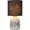 Lucide Cosby Lampada da tavolo, Ceramica, Marrone, Ø 16,5 cm, E14, max 40 watts