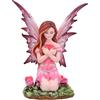 Nemesis Now Corissa - Statuetta in resina, 17 cm, colore: rosa, fata, stile gotico, in resina dipinta a mano