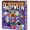 4M Modella & Dipingi Halloween - Kit Creativo Fluorescente per Realizzare e Dipingere 8 Magneti e Spille in Gesso, Lavoretto Creativo per Bambini, Decorazioni Halloween, Dai 5 Anni