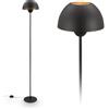 BRILONER - Lampada da terra con interruttore a pedale, attacco E27, max. 10W, piantana lampada da terra, lampada da terra salotto, lampada soggiorno da terra, 25 x 156,5 cm, nero