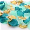 ALLHEARTDESIRES 900PCS Teal Mint Gold misto seta petali di fiori di rosa festa coriandoli tavolo spruzza sirena baby shower centrotavola nozze favore vaso riempimento corridoio decorazione