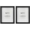 Amazon Basics Rettangolare, Cornice per foto con passe-partout , 20 x 25 cm con da 13 x 18 cm, Confezione da 2, Nero