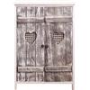 Rebecca Mobili Credenza shabby chic, dispensa di legno, 2 ante, bianco grigio, cucina bagno - 70 x 51 x 30 cm (HxLxP) - Art. RE4563