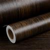 ReWallpaper Pellicola Adesiva Effetto Legno Noce Marrone Carta Adesiva per Mobili Rivestimento Tavolo Cucina PVC 40CMx3M Rotolo Adesivo per Pareti Effetto Legno Scuro Carta Da Parati Noce