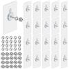 zrfgbxim 20 Pezzi Ganci Adesivi per Quadri, Chiodi Adesivi per Quadri Muro, Appendi Quadri Adesivi Senza Chiodi Trasparenti, Chiodi Autoadesivi per Appendere Foto, Dipinti, Specchi e Altri (8MM)