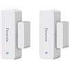 PANAMALAR 2Packs WiFi Sensore per Porte e Finestre, Rilevamento Intelligente dello Stato della Porta, Invia Avviso al Telefono, Funziona con Alexa, Accessorio per Dispositivo Smart Home