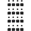RETI GRITTI Set 16 plastiche per piedi sedia modello romantico, colore marrone
