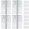 Wotrilw 4 Pezzi Cerniere, Porte Acciaio Inox Cerniere Inossidabili, per Porte Legno Finestre Armadi Cassetti, Uso Interno Esterno Mobili Casa Ferramenta, Cerniera Pieghevole con Viti