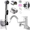MILIWAN Doccetta per Bidet Doccetta per Lavandino Kit Include Spruzzatore per WC, Deviatore per Rubinetto, Tubo Doccia Estensibile 2m, Perfetto per Igiene Personale Doccia Bagno WC
