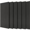 TONOR Pannelli Decorativi per Pareti Legno, 120x60-4,32㎡, 6 Pezzi, Nero | Pannelli Fonoassorbenti Mdf,Pannello Decorativo Parete Isolante Acustico,Decorazione da Parete per Interni, Studio, tv Parete