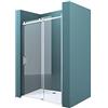 Mai & Mai Box Doccia per Nicchia 145x195cm, Porta Scorrevole, Vetro 8mm