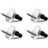 Bornfeel Fissaggi WC Sedile Rilascio Rapido Superiore Fissare 2 Paio Cerniere Copriwater Fori Ciechi Espansione Gomma Viti per Fissare Tavoletta WC con 50mm Base 4 Pezzi