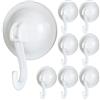 FZGUSYAF Ganci Ventose Sottovuoto Potenti Rimovibile Riutilizzabile Senza Chiodi e Colla per Qualsiasi Superficie Liscia e Piatta in Bagno, Cucina o Ufficio - 8 Pezzi