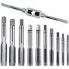 BINYI Maschi per Filettatura Set M5 M6 M7 M8 M10 M12 Punte Trapano Professionali Filettatrice Manuale Kit Filiera per Filettatura Professionale 11 Pezzi Filiere Giramaschi a Cricchetto M3-M12