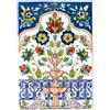 Pawakabano Piastrelle in ceramica orientali dipinte a mano, piastrelle da parete mediterranee, 45 x 30 cm (06-68)