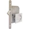 bricoleva.it Kit Serratura Porta Scorrevole Rosetta Quadrata Con Nottolino, Maniglia con Serratura per Porta Scorrevole (Bianco)