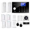 TUGARD Sistema di Allarme Domestico Senza fili,13pcs GSM SMS 2G WiFi Sistema di Allarme Antifurto Completo, Allarme Sirena PIR,Porta Finestra Sensore,Fotocamera,Controllo Remoto per Appartamento